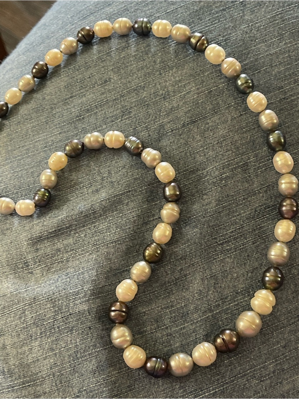 Honora Pearl Necklace in Champagne and Peacock